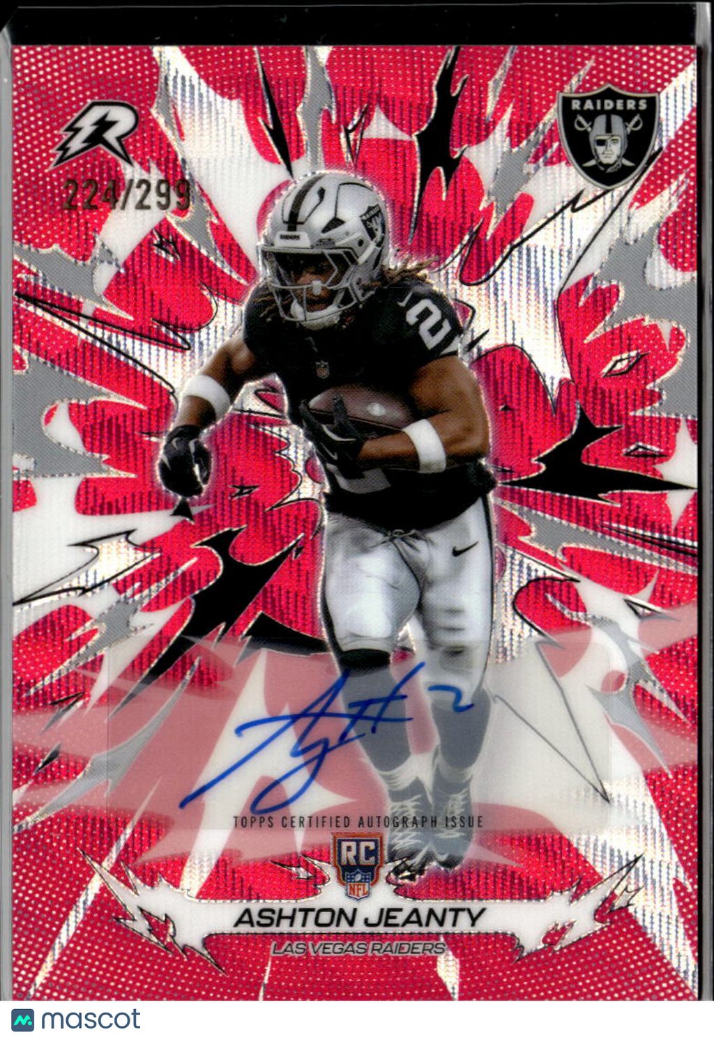 Ashton Jeanty 2025 Topps Resurgence Auto Autograph RC 224/299 Las Vegas Raiders