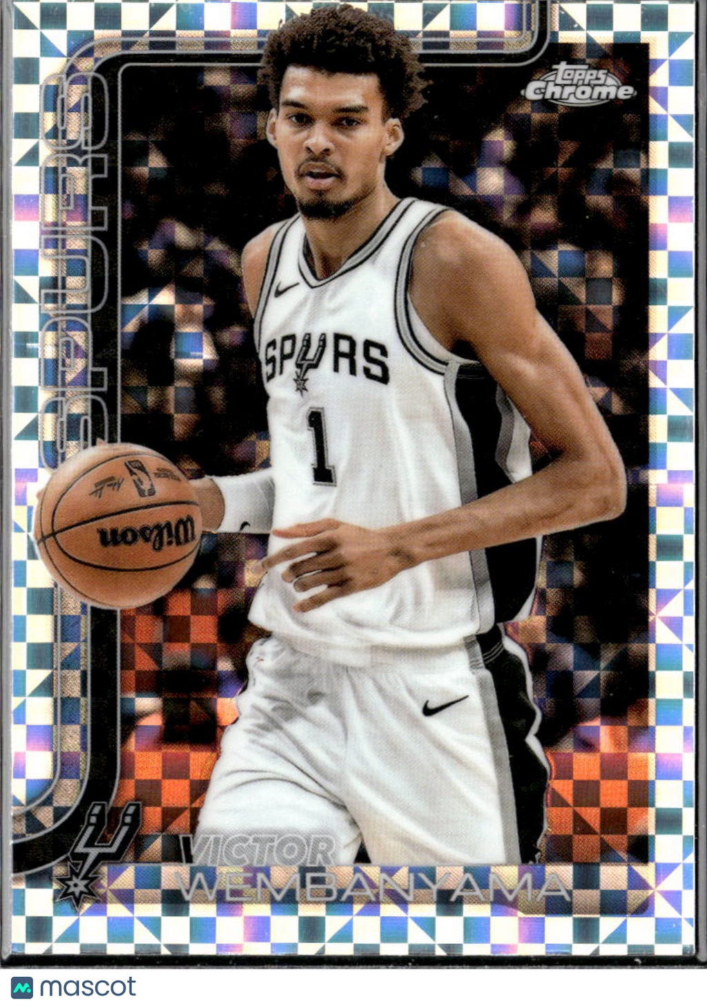 Victor Wembanyama 2025 Topps Chrome X-Fractor San Antonio Spurs
