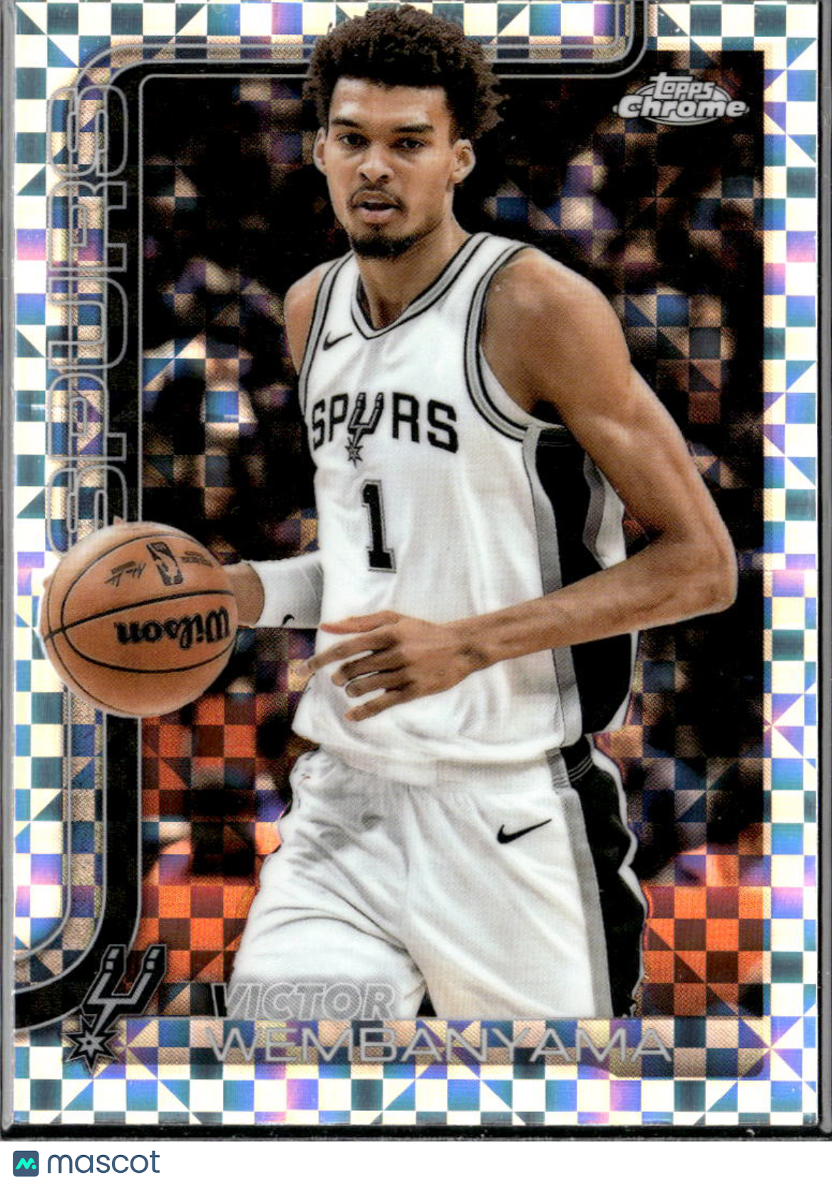 Victor Wembanyama 2025 Topps Chrome X-Fractor San Antonio Spurs