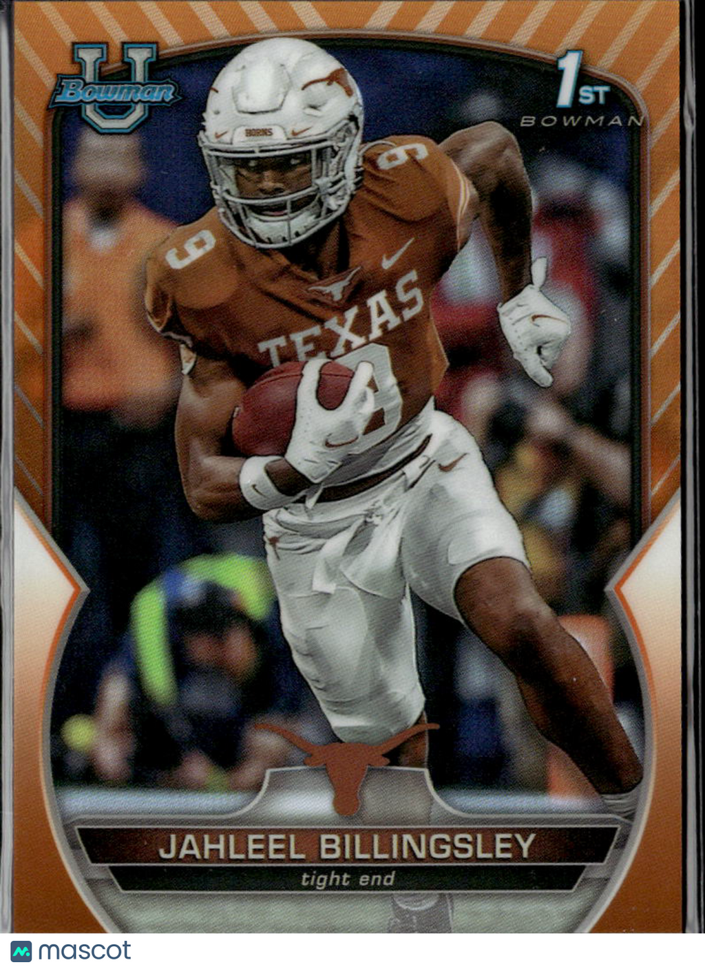 Jahleel Billingsley 2022 Bowman Chrome Orange Refractor 2/25 Texas Longhorns