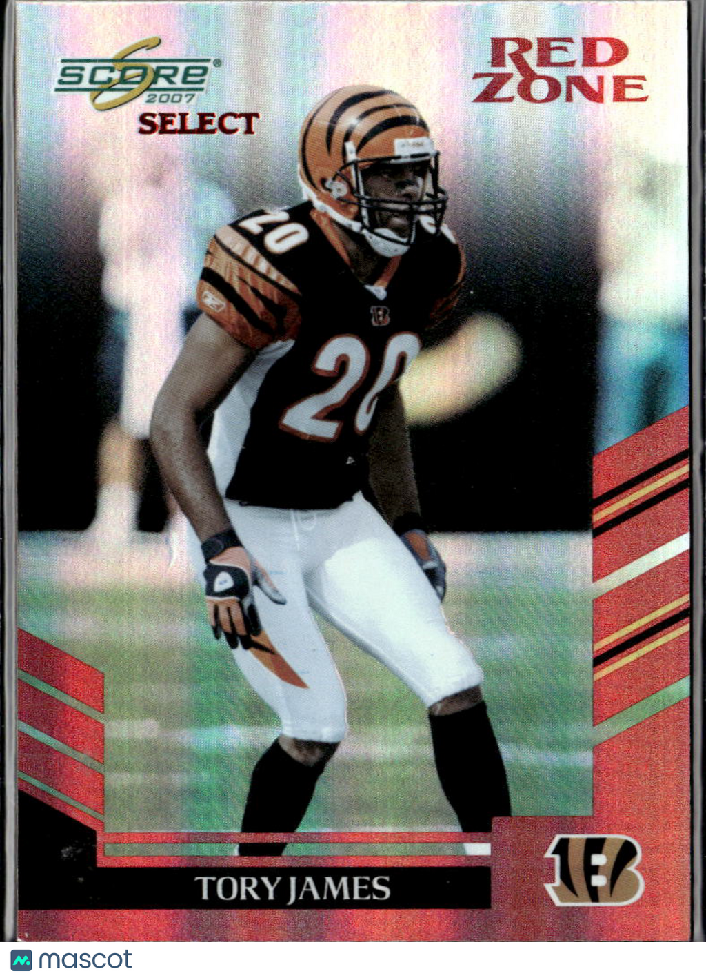 Tory James 2007 Score Select Red Zone Cincinnati Bengals