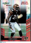 Tory James 2007 Score Select Red Zone Cincinnati Bengals