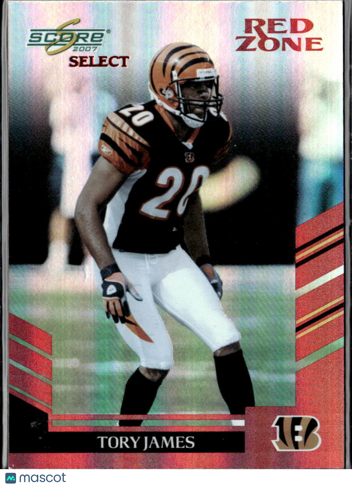 Tory James 2007 Score Select Red Zone Cincinnati Bengals