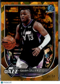 Isaiah Collier 2025  Bowman Chrome Sapphire GOLD Refractor 28/50 Utah Jazz