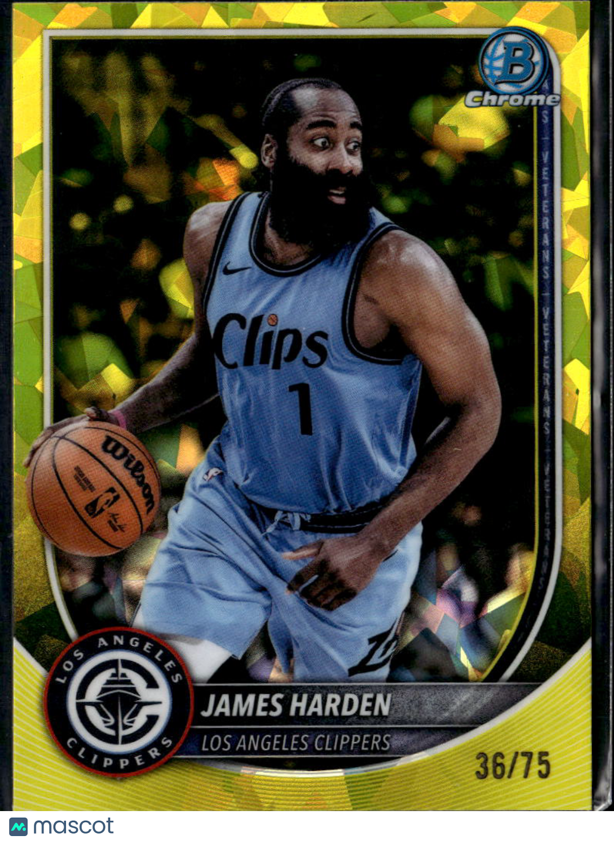 James Harden 2025 Bowman Chrome Sappire Refractor 39/75 Los Angeles Clippers