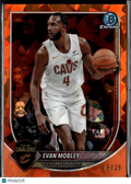 Evan Mobley 2025 Bowman Chrome Sapphire Orange Refractor 9/25 Cavaliers