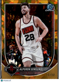 Alperen Sengun 2025 Bowman Chrome Sapphire GOLD Refractor 10/50 Houston Rockets