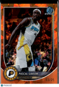 Pascal Siakam 2025 Bowman Chrome Sapphire Orange Refractor 3/25 Indiana Pacers