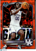 Otega Oweh 2025 Bowman Chrome Sapphire Orange Refractor 16/25 Kentucky Thunder