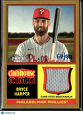 Bryce Harper 2025 Topps Heritage Clubhouse GOLD Game Worn Patch 67/99 Phillies