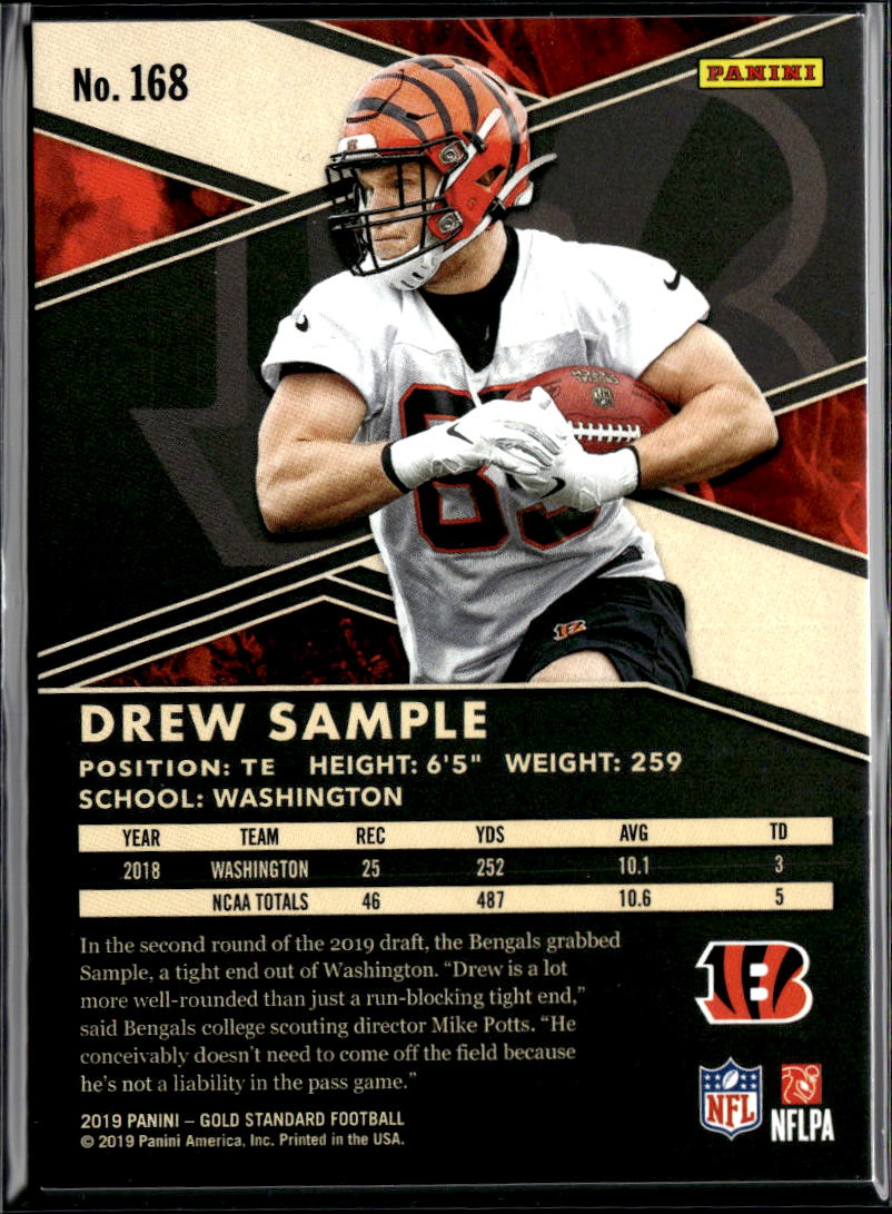Drew Sample 2019 Gold Standard RC Rose Gold 9/25 Cincinnati Bengals