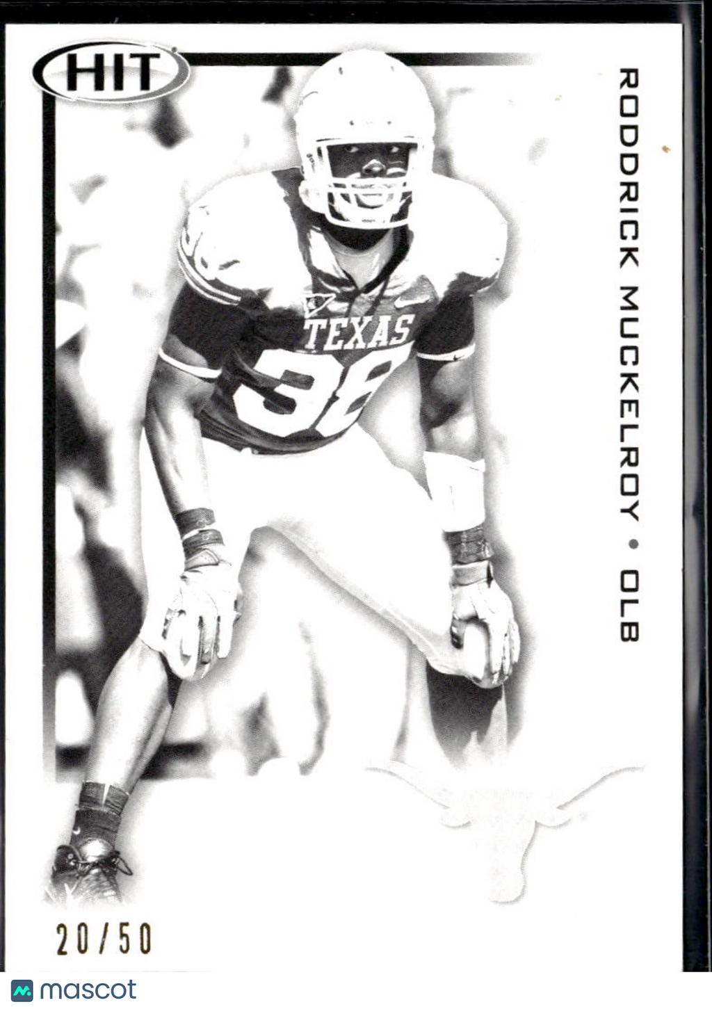 Roddrick Muckelroy 2010 SAGE HIT Make Ready Black and White /50 Texas Longhorns