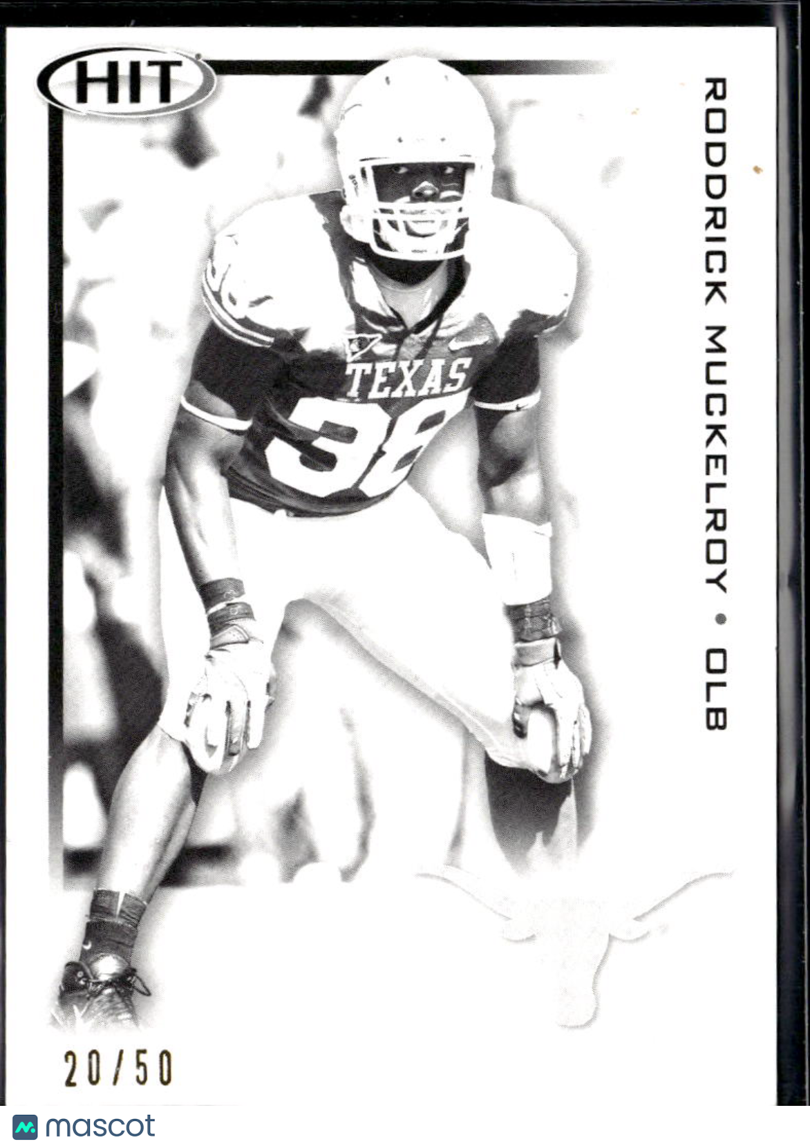 Roddrick Muckelroy 2010 SAGE HIT Make Ready Black and White /50 Texas Longhorns