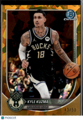 Kyle Kuzma 2025 Bowman Chrome Sapphire GOLD Refractor 43/50 Milwaukee Bucks