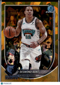 Desmond Bane 2025 Bowman Chrome Sapphire GOLD Refractor 47/50 Grizzlies