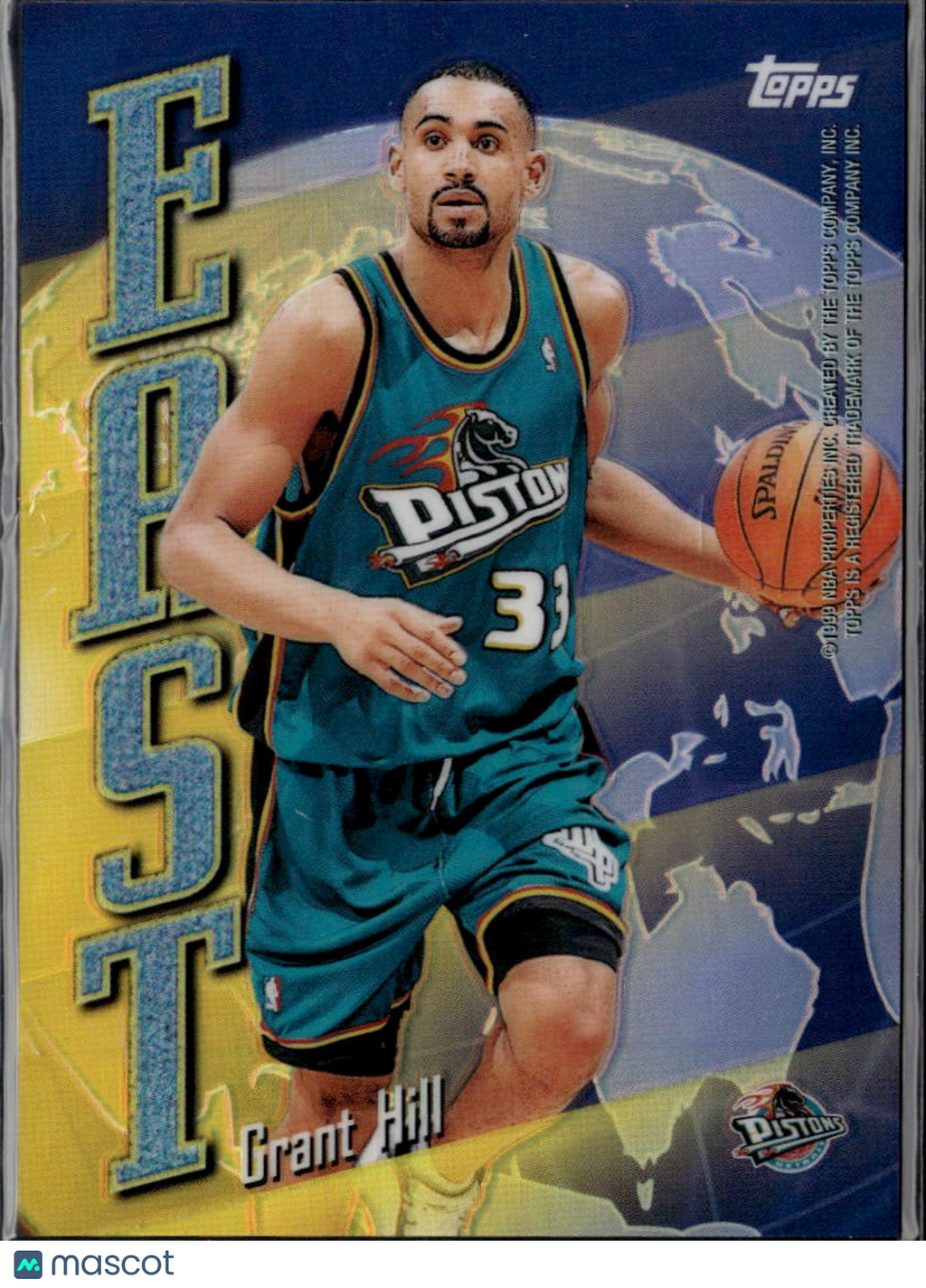 Grant Hill / Michael Finley 1998 Topps Chrome East/West Refractor Pistons