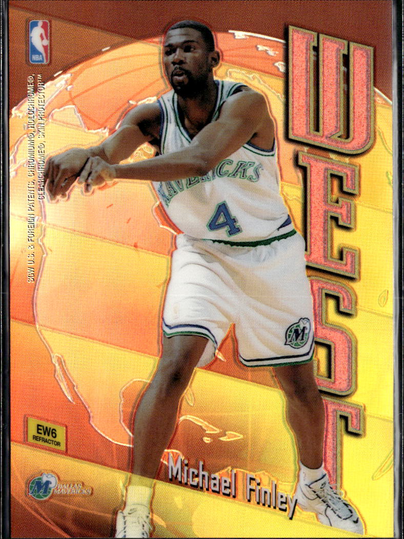 Grant Hill / Michael Finley 1998 Topps Chrome East/West Refractor Pistons
