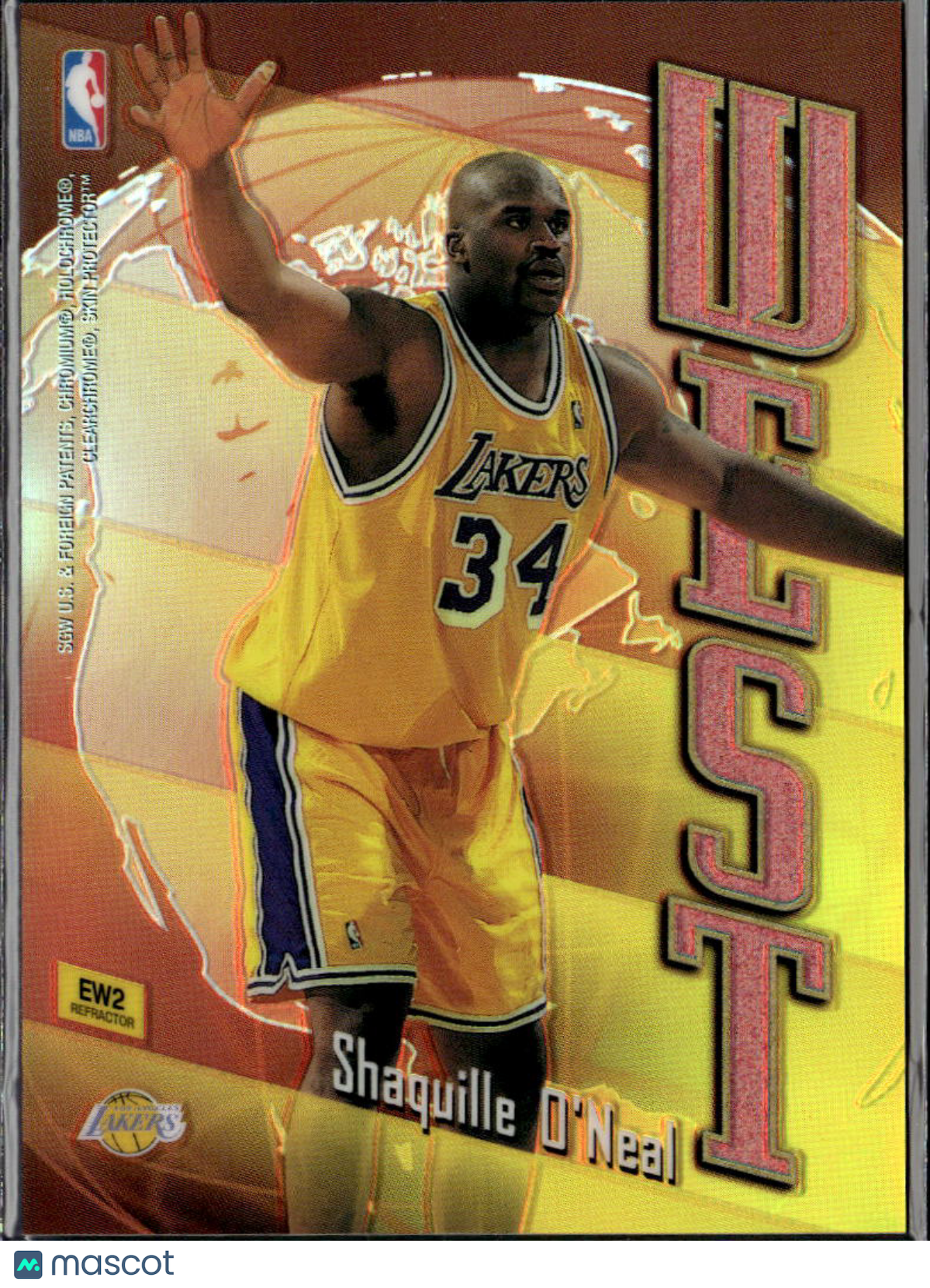 Shaquille O'Neal / Mourning 1999 Topps Chrome East / West Refractor Lakers