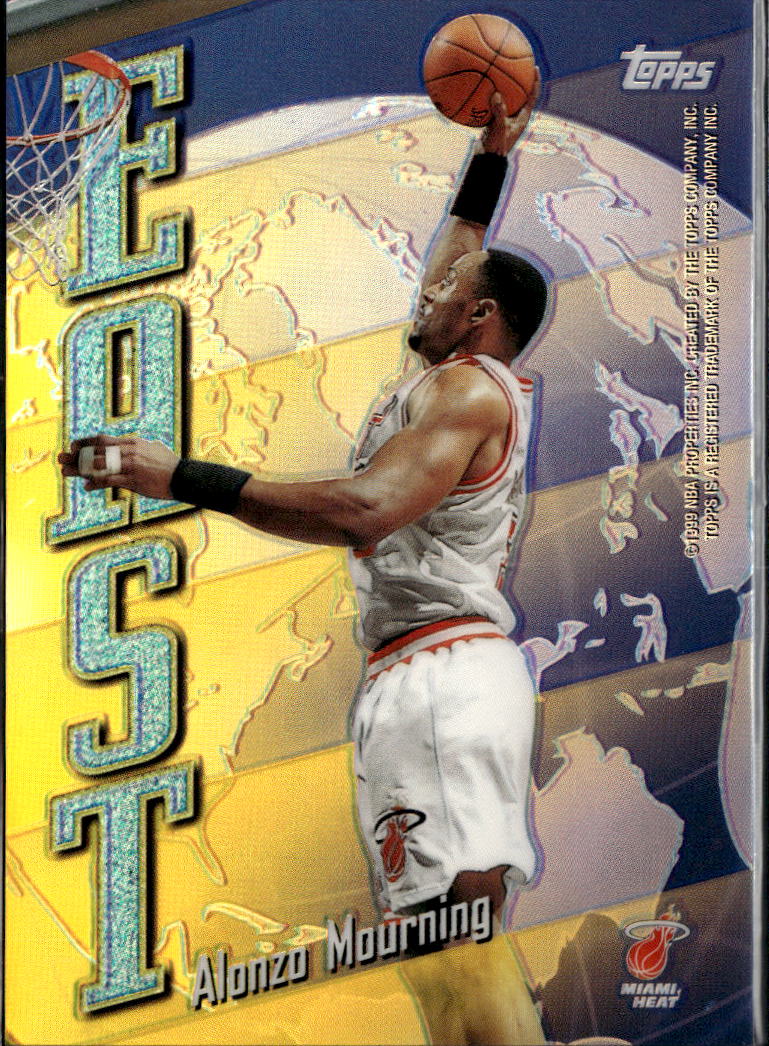 Shaquille O'Neal / Mourning 1999 Topps Chrome East / West Refractor Lakers