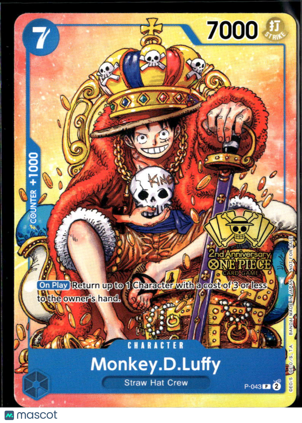 Monkey.D.Luffy 2024 One Piece Card Game 2nd Anniversary 2nd Anniversary Promo