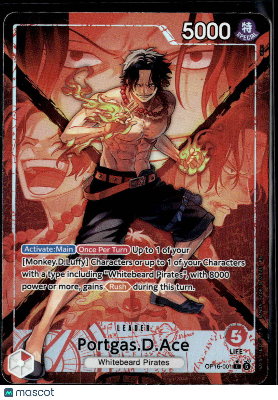 Portgas.D.Ace 2023 One Piece Pillars of Strength Holo Special Art Leader