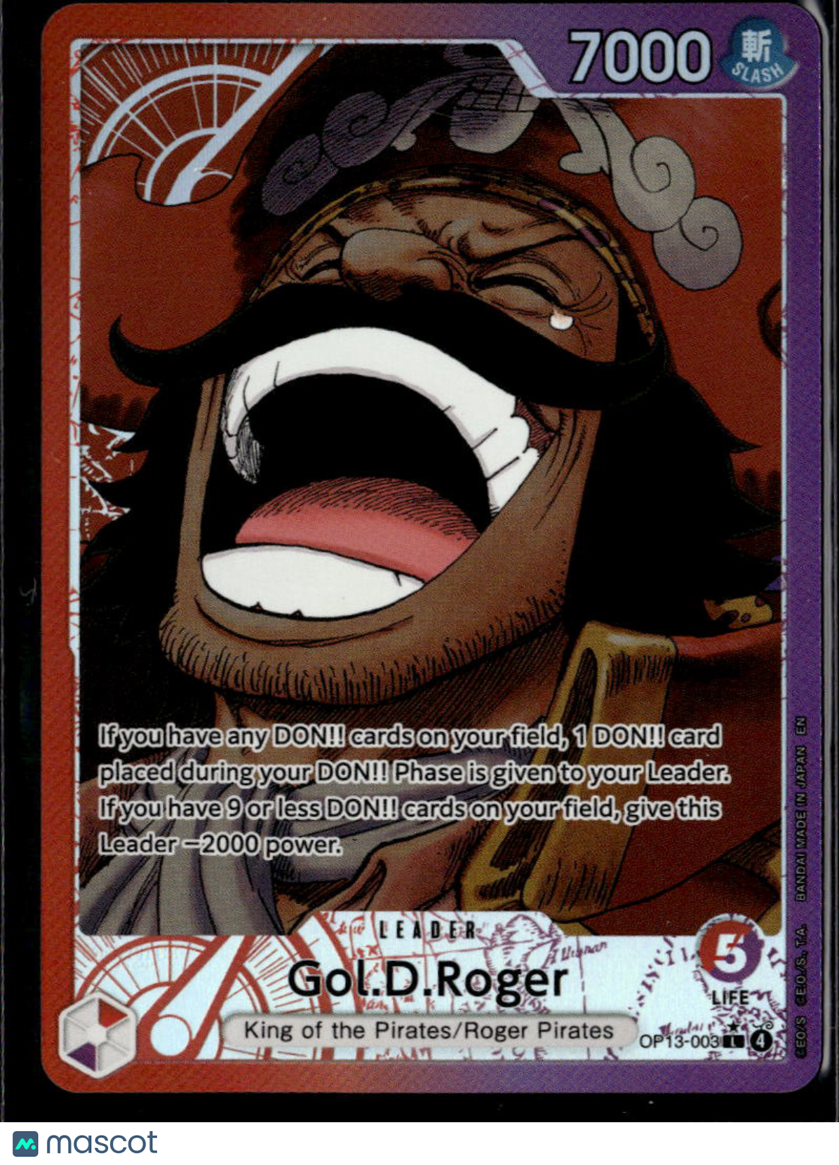 Gol.D.Roger 2025 One Piece The Seven Warlords of Sea Holo Leader Alternate Art