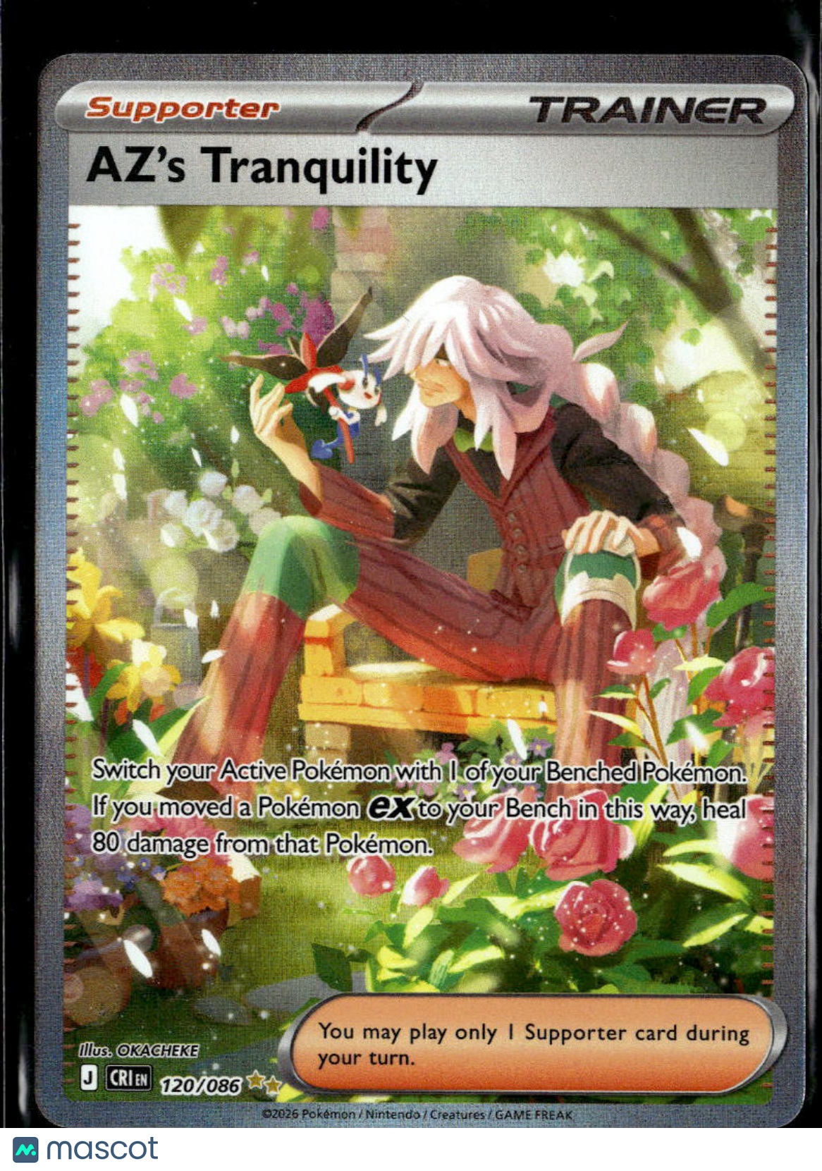 Az's Tranquility 2026 Mega Evolution Ascended Heroes Holo Secret Rare FA #120/86
