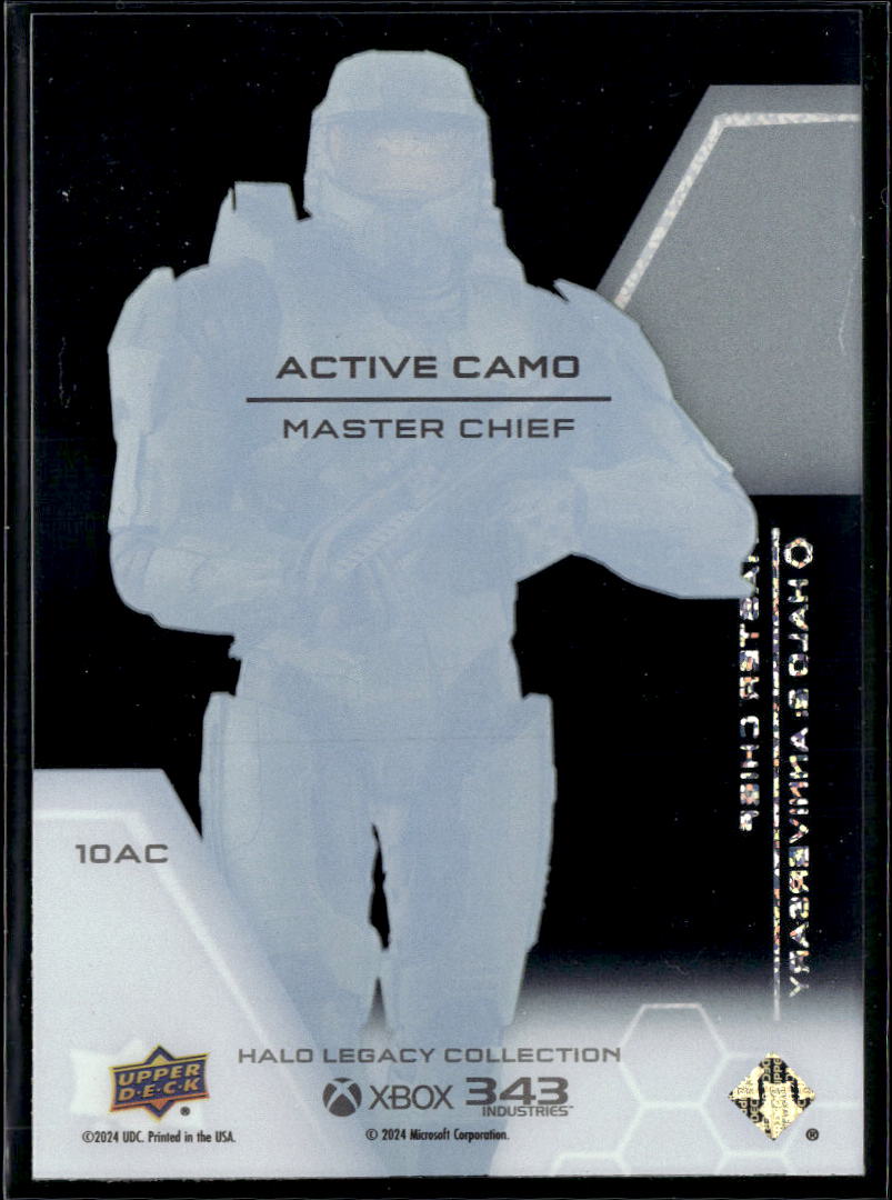 Master Chief 2024 Upper Deck Halo Legacy Collection Active Camo #10AC