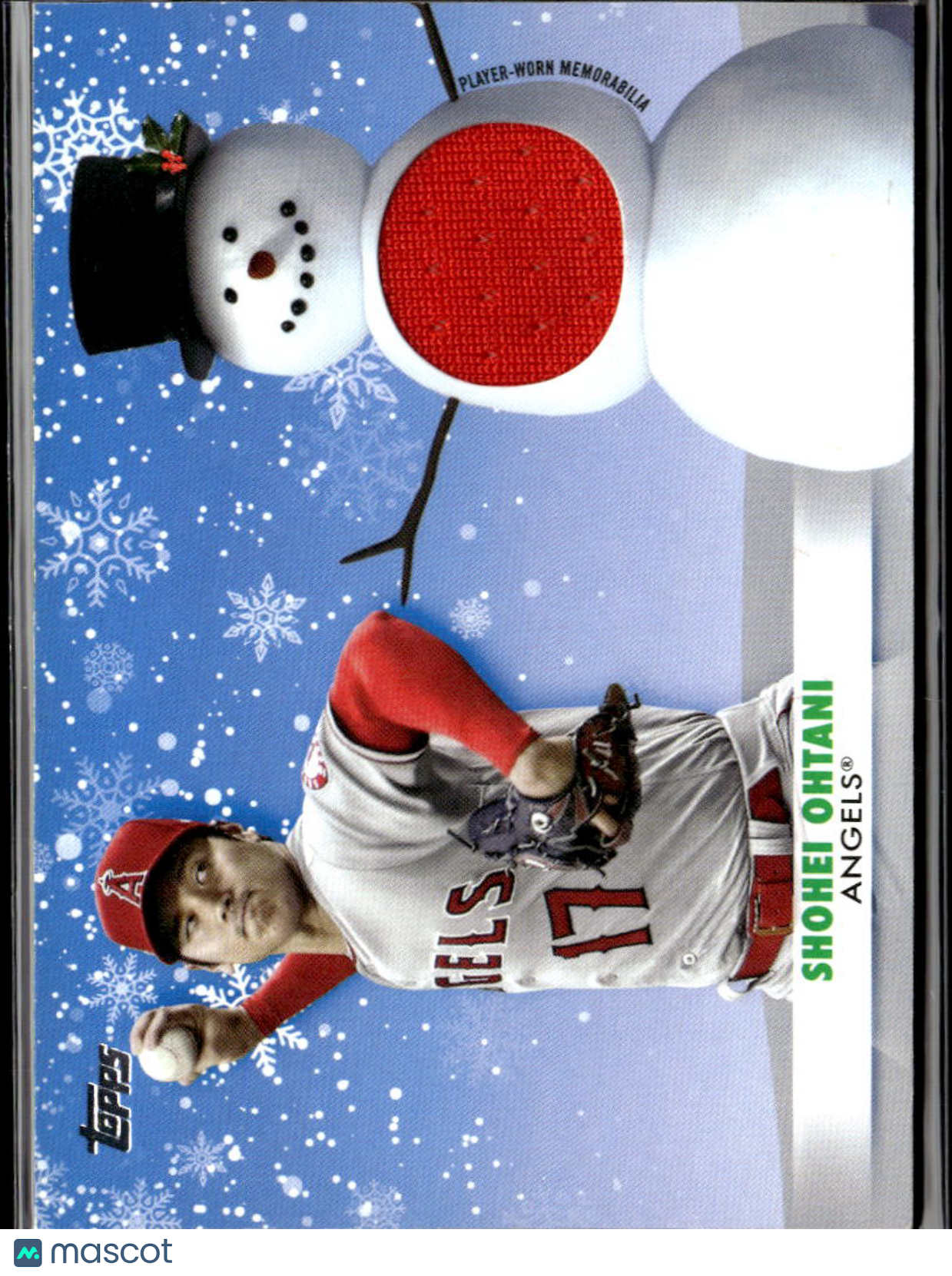 Shohei Ohtani 2021 Topps Walmart Holiday Jersey Patch Los Angeles Angels