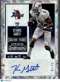 Keyarris Garrett 2016 Contenders Auto Autograph Cracked Ice 1/23 Tulsa Hurricane