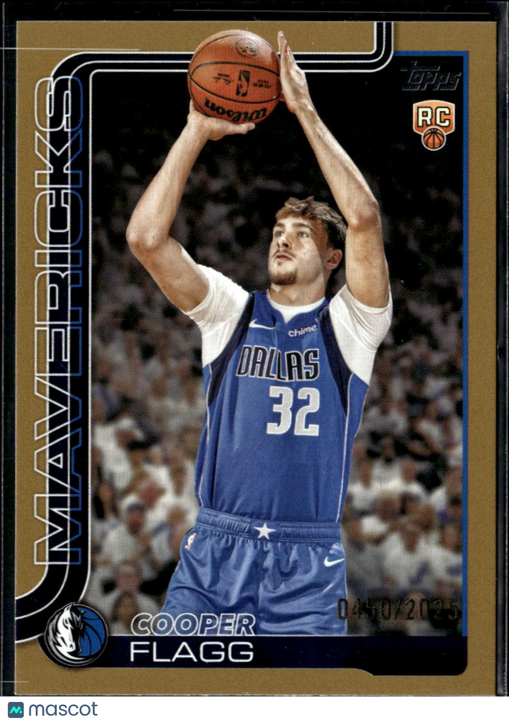 Cooper Flagg 2025 Topps GOLD Rookie RC 0440/2025 #201 Dallas Mavericks
