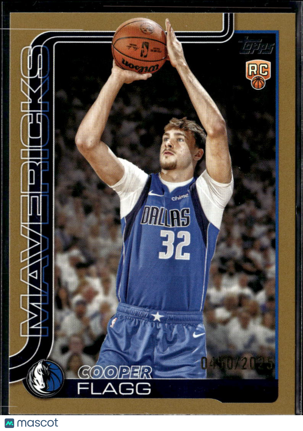 Cooper Flagg 2025 Topps GOLD Rookie RC 0440/2025 #201 Dallas Mavericks