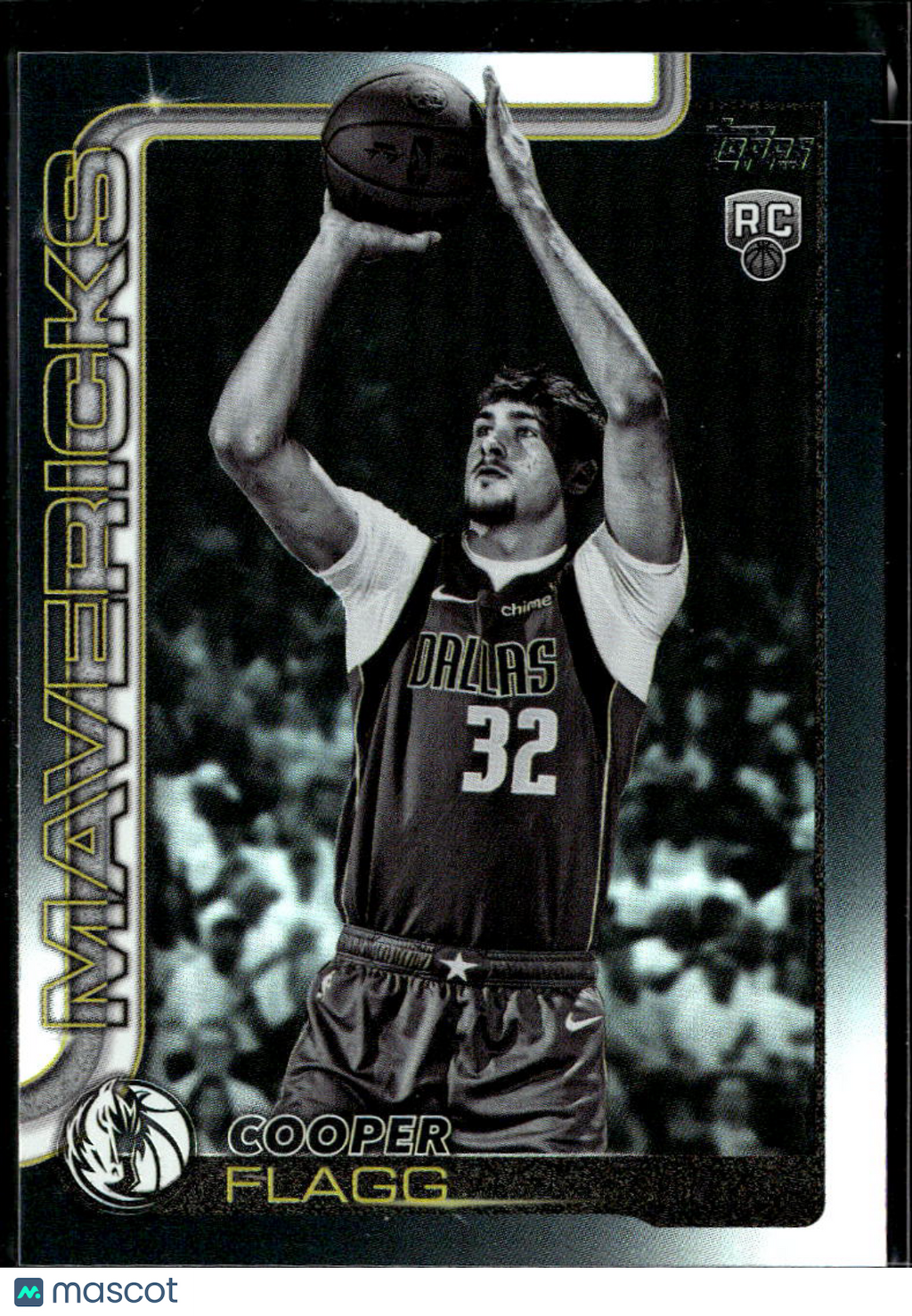 Cooper Flagg 2025 Topps Blackout Rookie RC #201 Dallas Mavericks