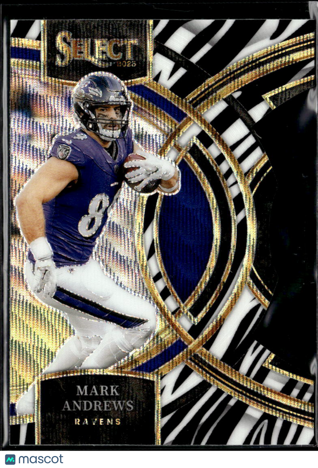 Mark Andrews 2024 Select Zebra Prizm SSP SHORTPRINT Die-Cut Baltimore Ravens