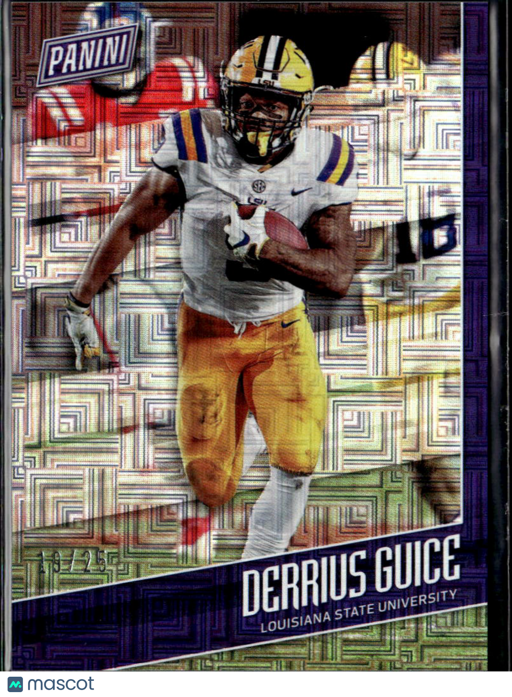 Derrius Guice 2018 Panini Father's Day Geometric Rookie RC 19/25 LSU Tigers