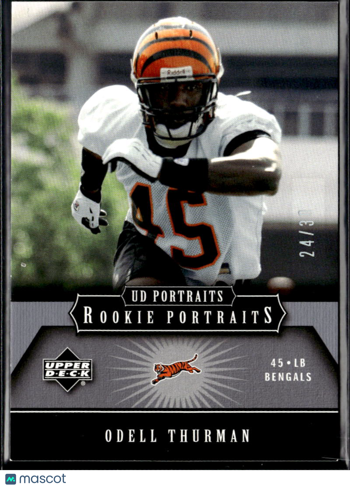 Odell Thurman 2005 Upper Deck Portraits Rookie RC 24/30 Cincinnati Bengals
