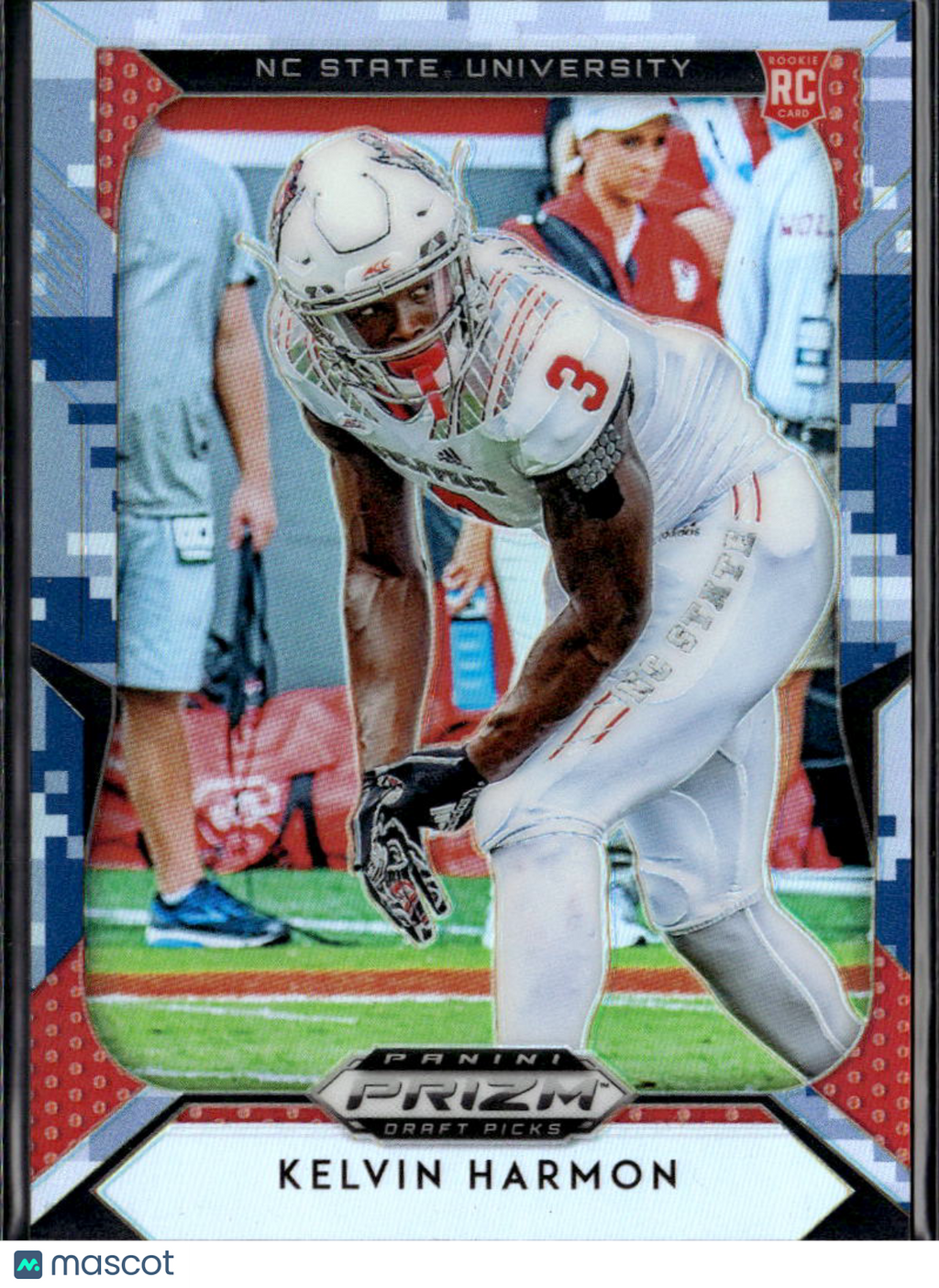 Kelvin Harmon 2019 Prizm Draft Picks RC Blue Camo 2/25 NC State Wolfpack
