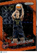 Caitlin Clark 2025 Panini Prizm Orange Lazer Prizm #22 Indiana Fever