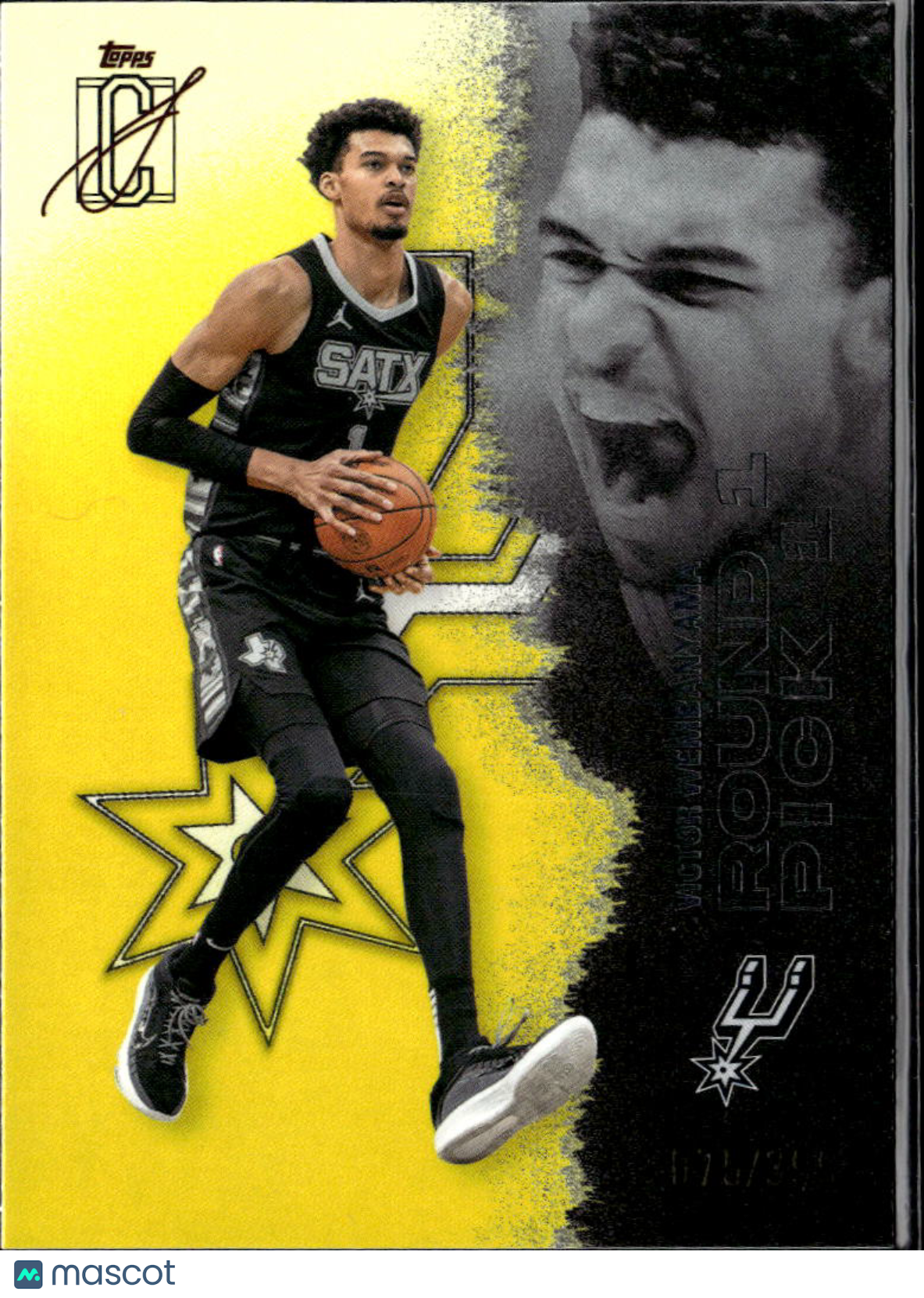 Victor Wembanyama 2026 Topps Signature Class Yellow 75/399 San Antonio Spurs