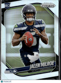 Jalen Milroe 2025 Panini Prizm Silver Prizm Rookie RC Seattle Seahawks