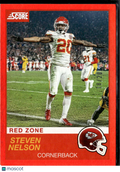 Steven Nelson 2019 Score Red Zone SSP 18/20 Kansas City Chiefs