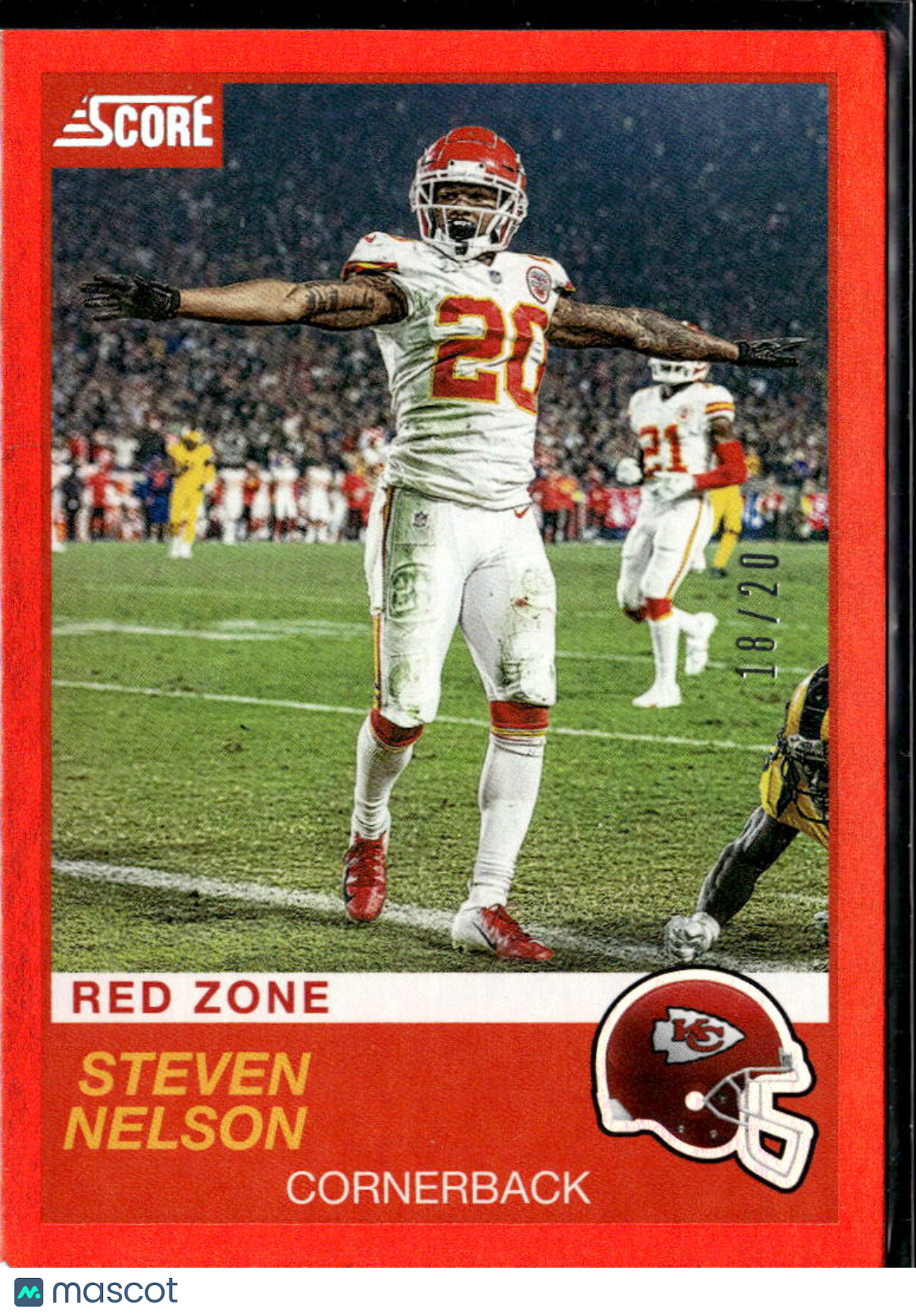Steven Nelson 2019 Score Red Zone SSP 18/20 Kansas City Chiefs