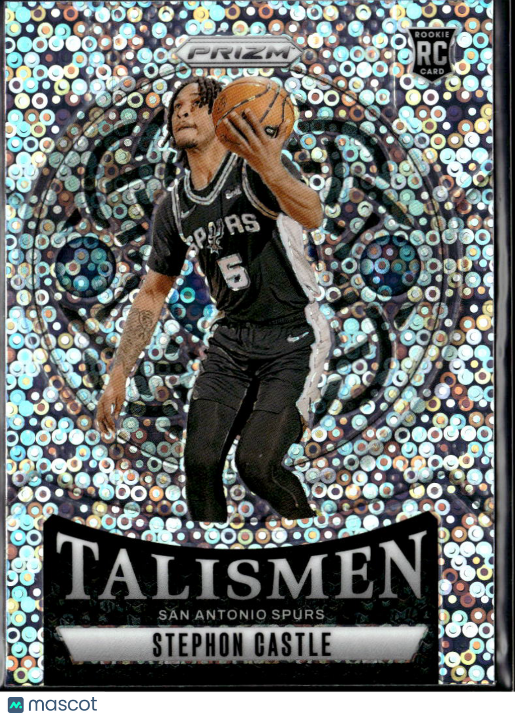 Stephon Castle 2024-25 Prizm Talismen Disco Prizm Rookie RC San Antonio Spurs