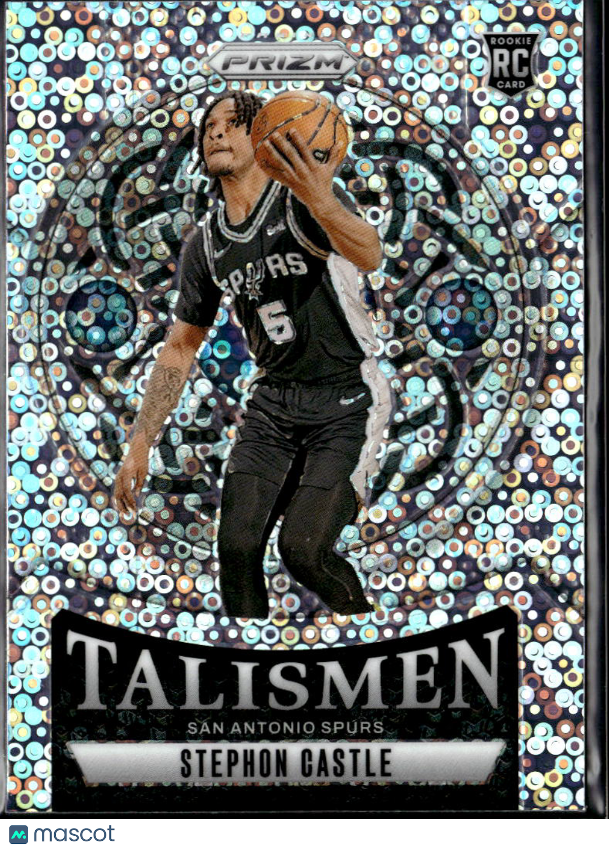 Stephon Castle 2024-25 Prizm Talismen Disco Prizm Rookie RC San Antonio Spurs