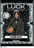 Stephon Castle 2024 Prizm Luck of the Lottery RC Disco Prizm San Antonio Spurs