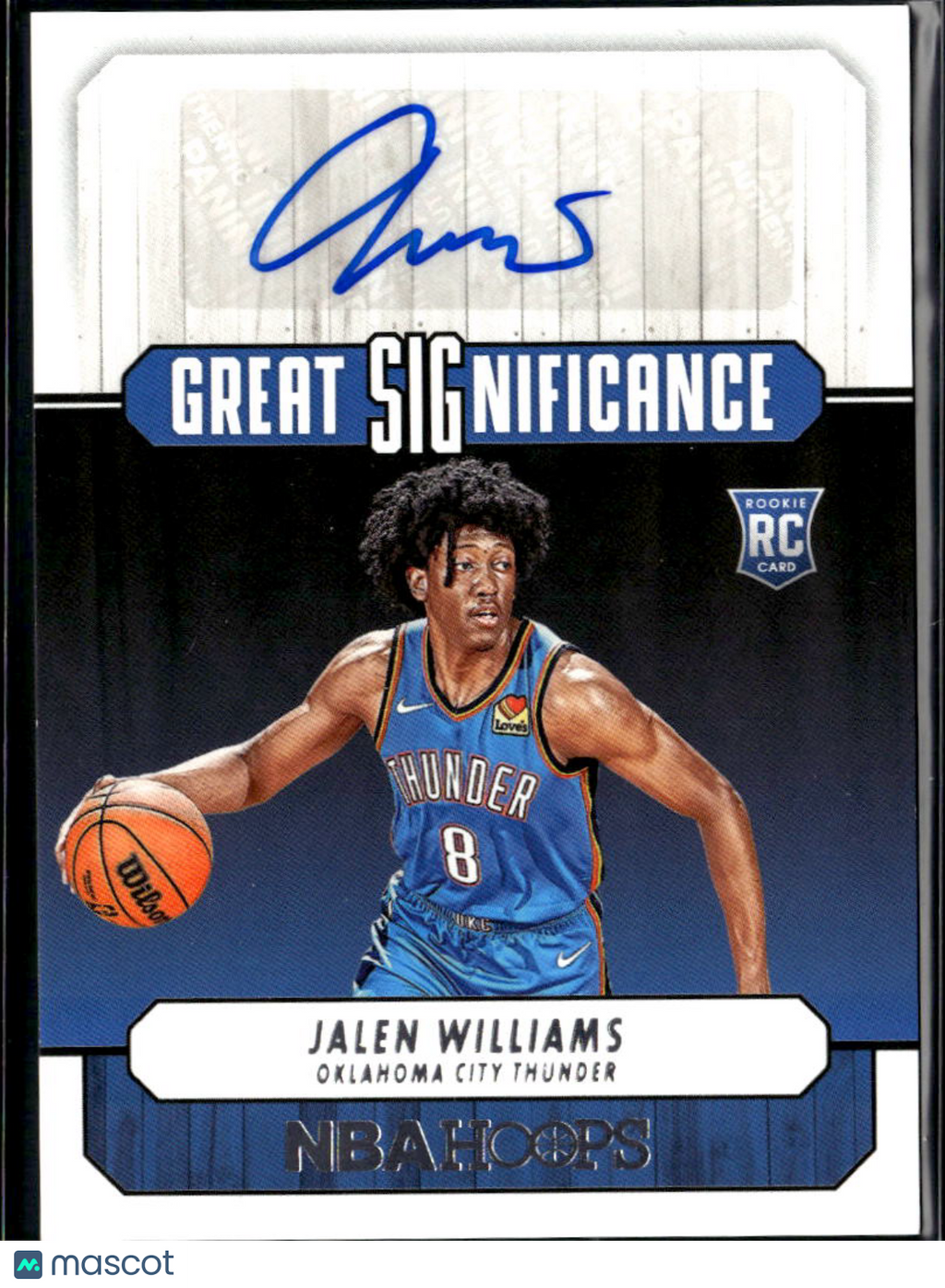 Jalen Williams 2022 NBA Hoops Great Significance Auto Autograph RC OKC Thunder