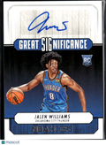 Jalen Williams 2022 NBA Hoops Great Significance Auto Autograph RC OKC Thunder