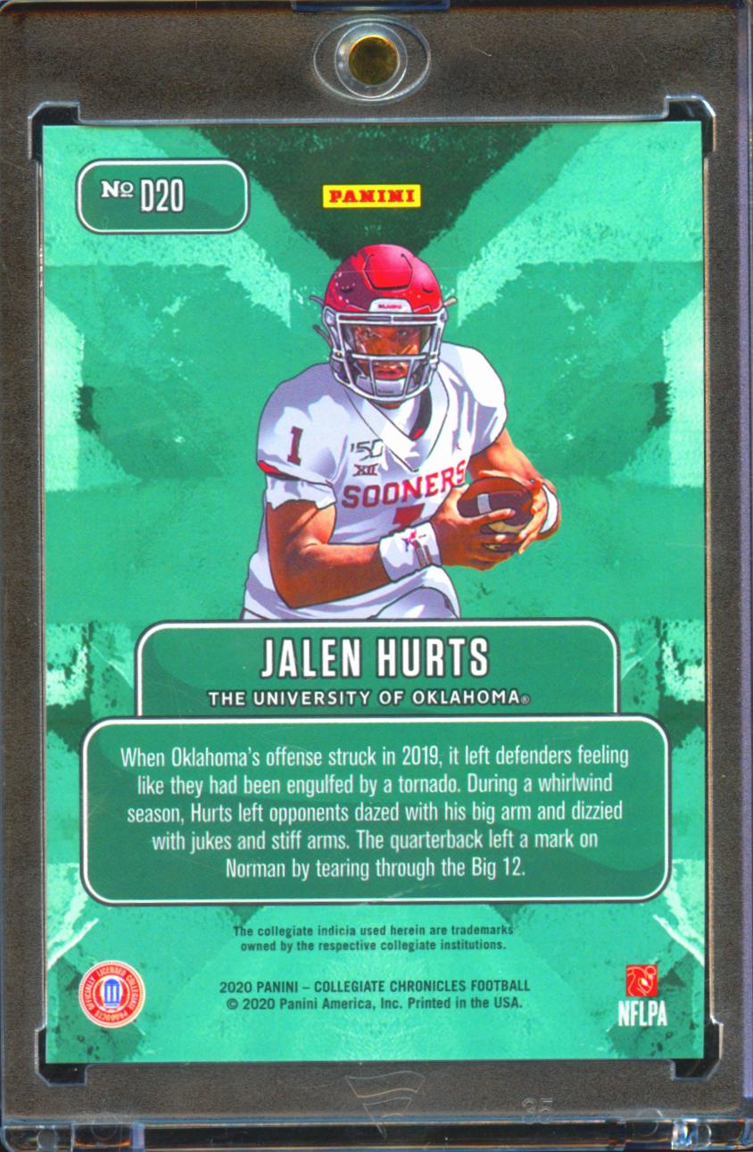 Jalen Hurts 2020 Chronicles DOWNTOWN SSP CASE HIT RC Oklahoma Sooners