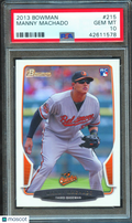Manny Machado 2013 Bowman Rookie RC Baltimore Orioles #215 PSA 10