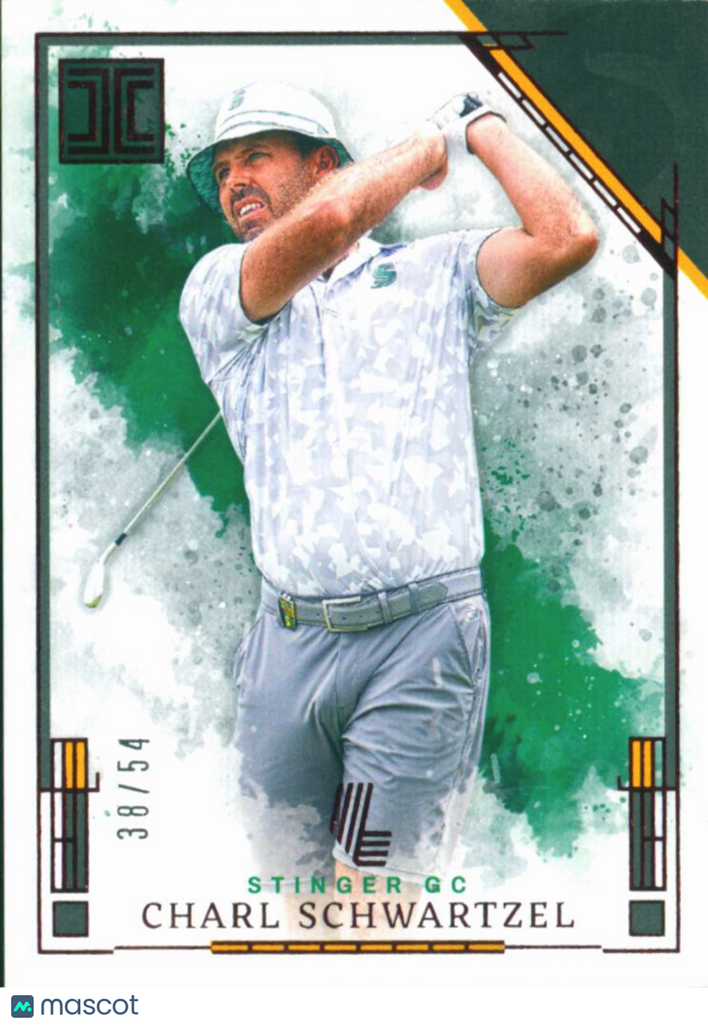 Charl Schwartzel 2025 Panini Impeccable LIV Golf Red 38/54 Stinger GC
